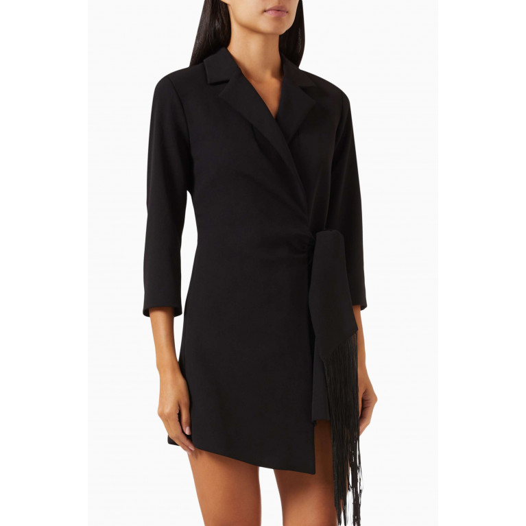 Hukka - Wrap-front Jacket Playsuit in Crepe