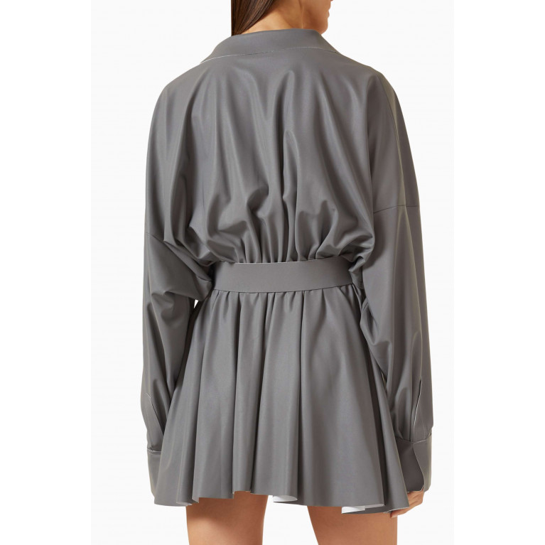 Norma Kamali - Super Oversized Flared Shirt Mini Dress