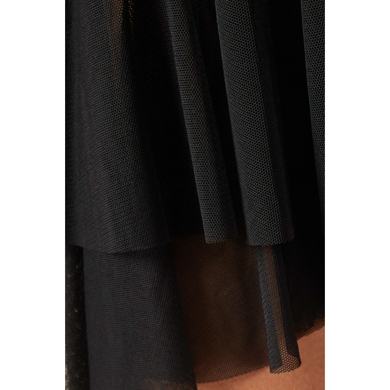 Norma Kamali - Ruffled Asymmetric Skirt in Mesh