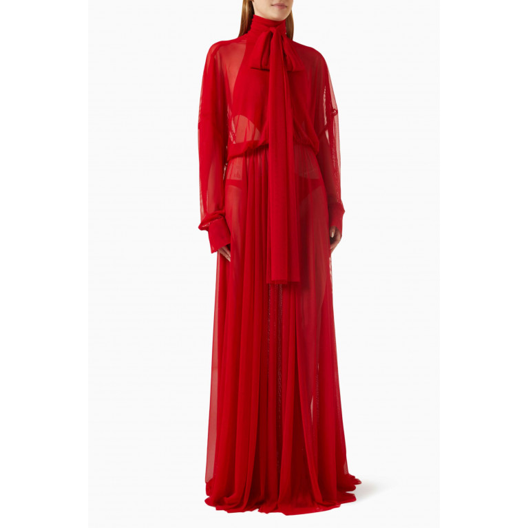 Norma Kamali - Super Oversized Shirt Gown in Mesh