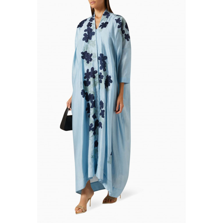 SWGT - Floral-embroidered Kaftan in Silk
