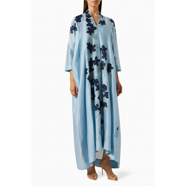 SWGT - Floral-embroidered Kaftan in Silk