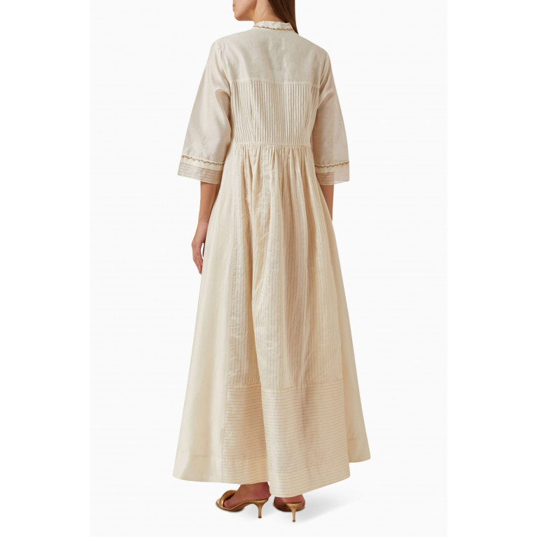 SWGT - Flared Maxi Dress in Silk