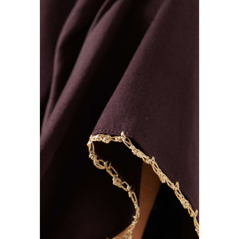 SWGT - Scarf-sleeve Zari Maxi Dress
