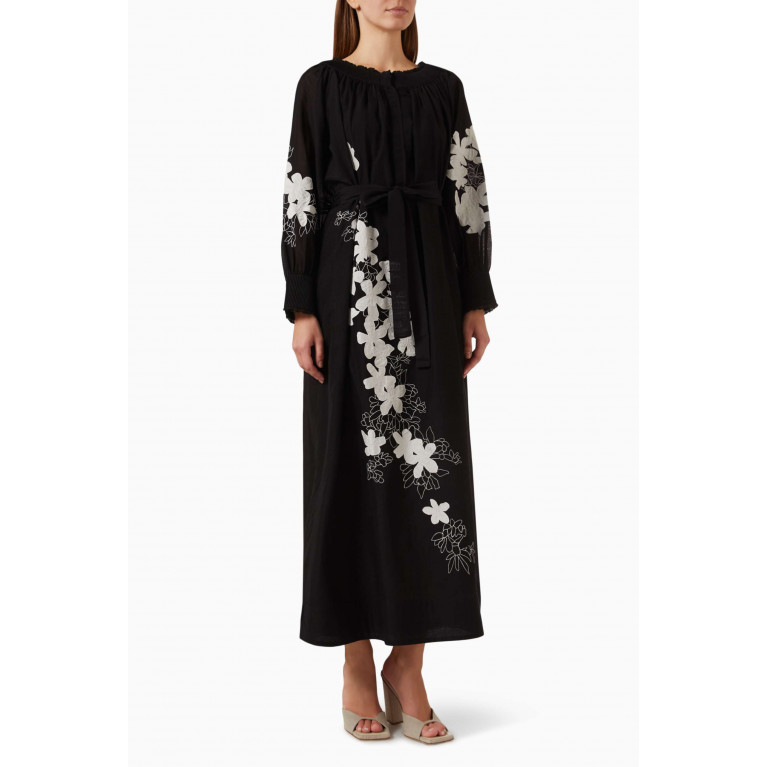 SWGT - Embroidered Maxi Dress in Cotton