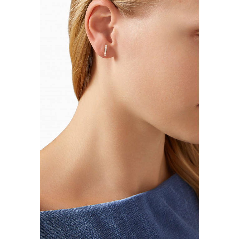 Ouverture - Line Diamond Single Stud Earring in 14kt Gold