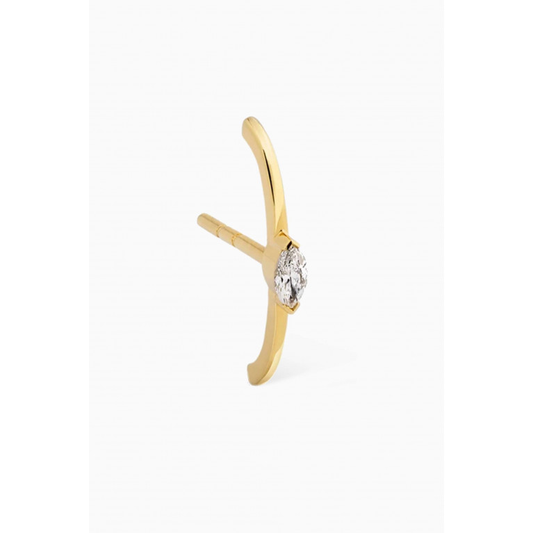 Ouverture - Marquise Diamond Single Stud Earring in 14kt Gold