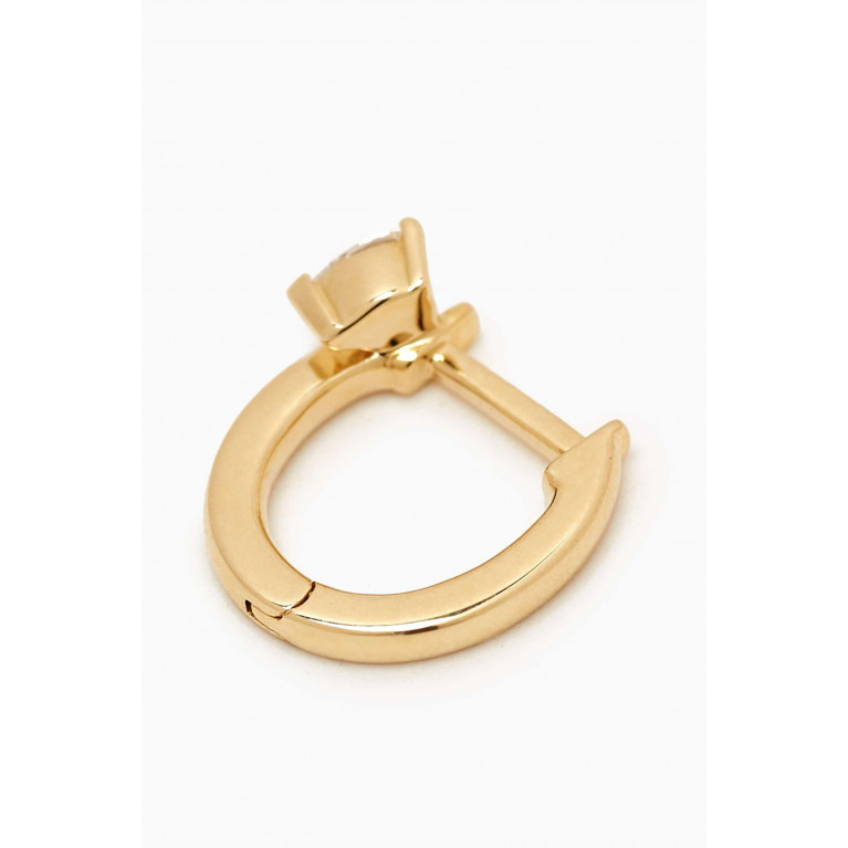 Ouverture - Floating Pear Diamond Single Huggie Earring in 14kt Gold