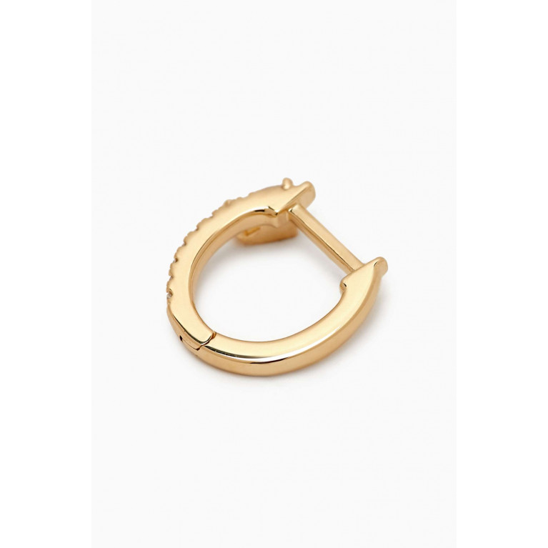 Ouverture - Floating Pear Diamond Single Huggie Earring in 14kt Gold, Right
