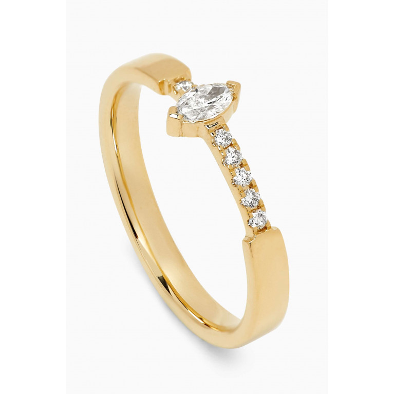 Ouverture - Marquise Diamond Ring in 14kt Gold