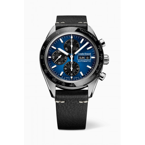 Louis Erard - La Sportive Limited Edition Automatic Titanium & Leather Watch, 44mm