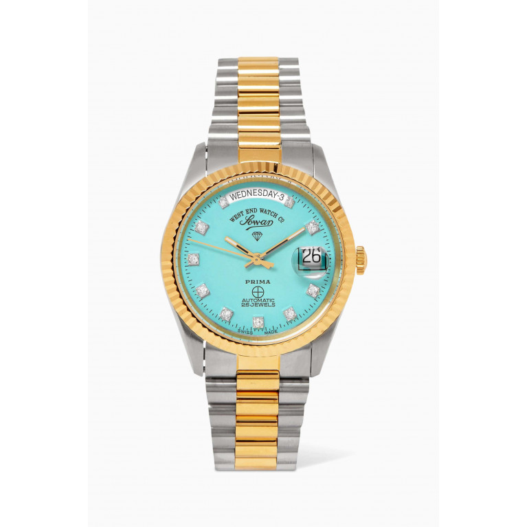 West End Watch Co. - The Classics Diamond Automatic Stainless Steel Watch, 37mm