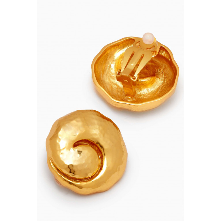 VALÉRE - Leela Clip Earrings in 24kt Gold-plated Brass