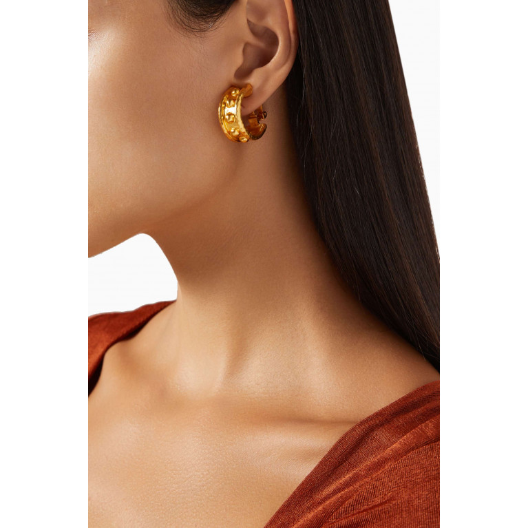 VALÉRE - Triana Hoop Clip-on Earrings in 24kt Gold-plated Brass