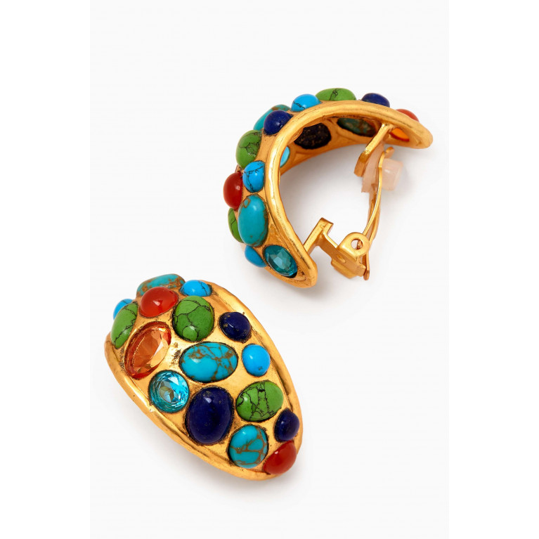 VALÉRE - Alicia Hoop Clip-on Earrings in 24kt Gold-plated Brass