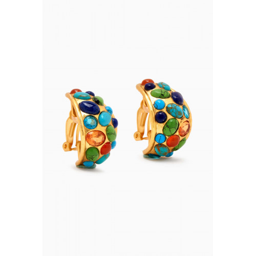 VALÉRE - Alicia Hoop Clip-on Earrings in 24kt Gold-plated Brass
