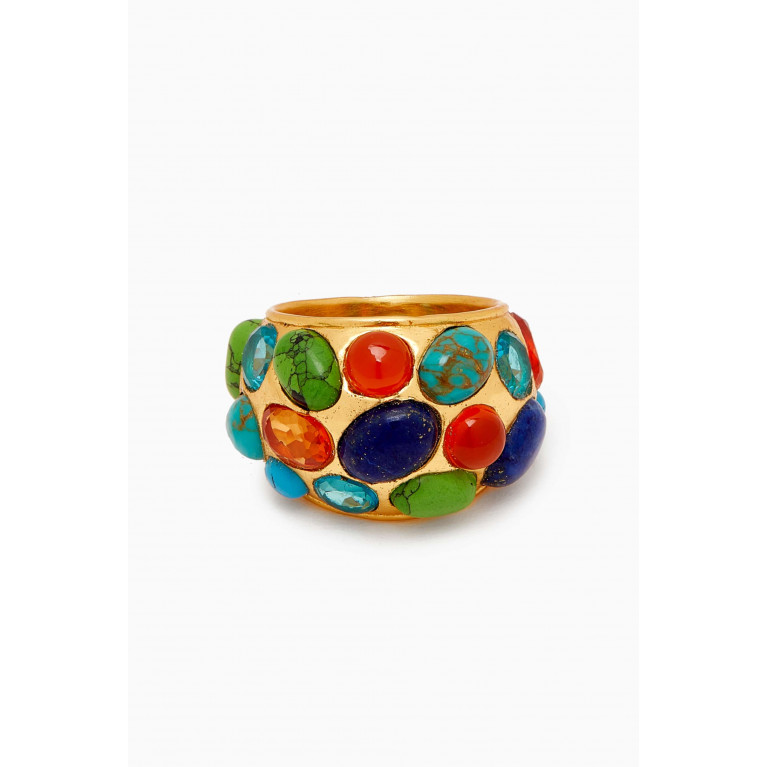 VALÉRE - Alicia Stone Ring in 24kt Gold-plated Brass