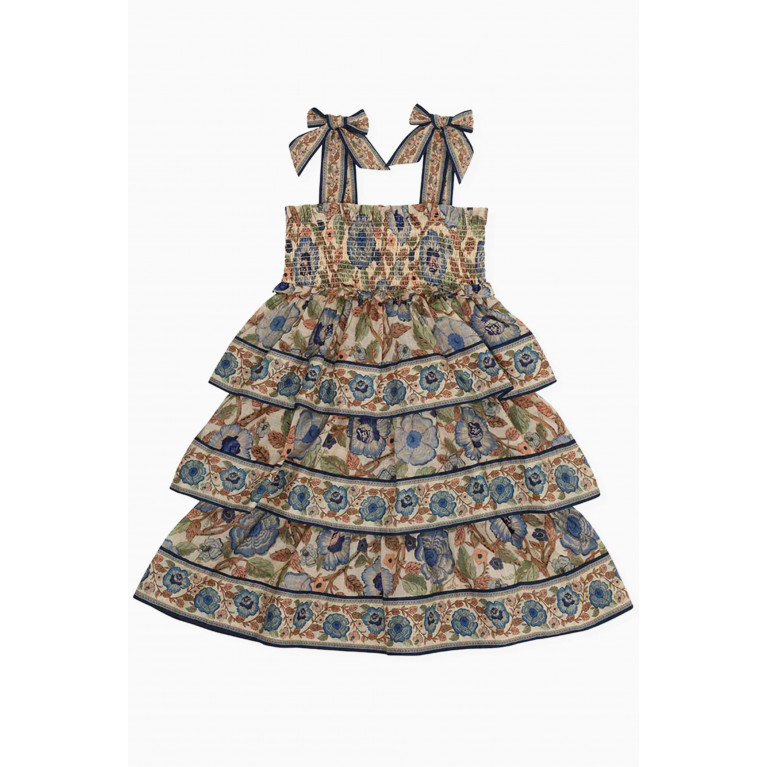 Zimmermann - Junie Shirred Tiered Dress in Cotton