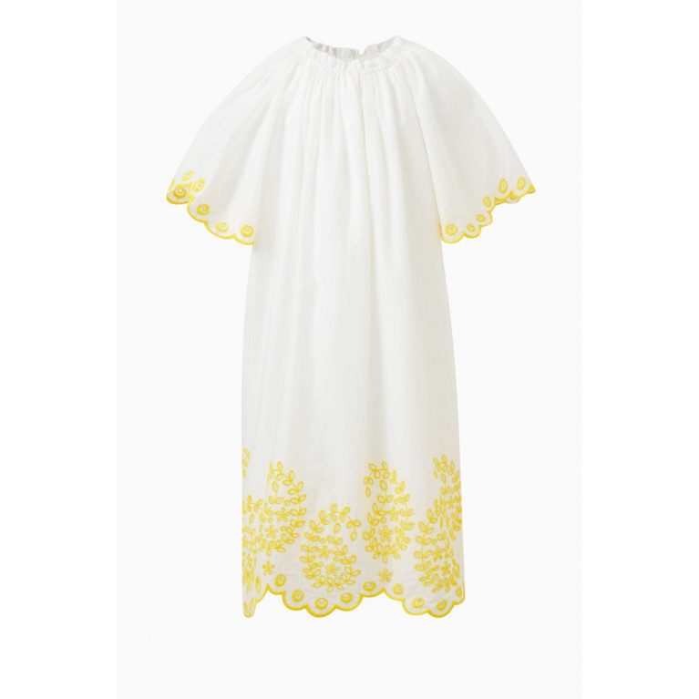 Zimmermann - Junie Embroidered Dress in Cotton