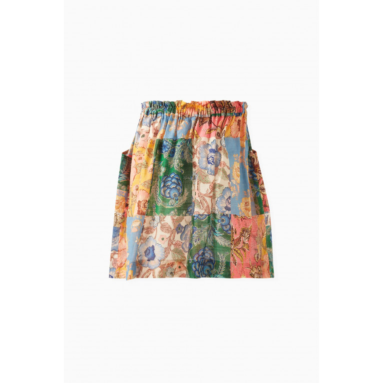 Zimmermann - Junie Patchwork Skirt in Cotton