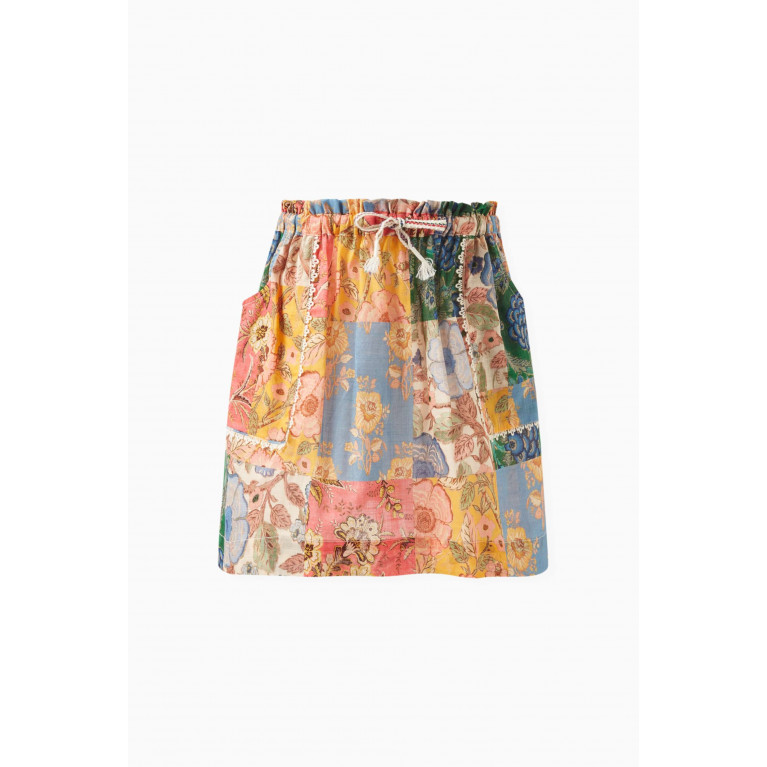Zimmermann - Junie Patchwork Skirt in Cotton
