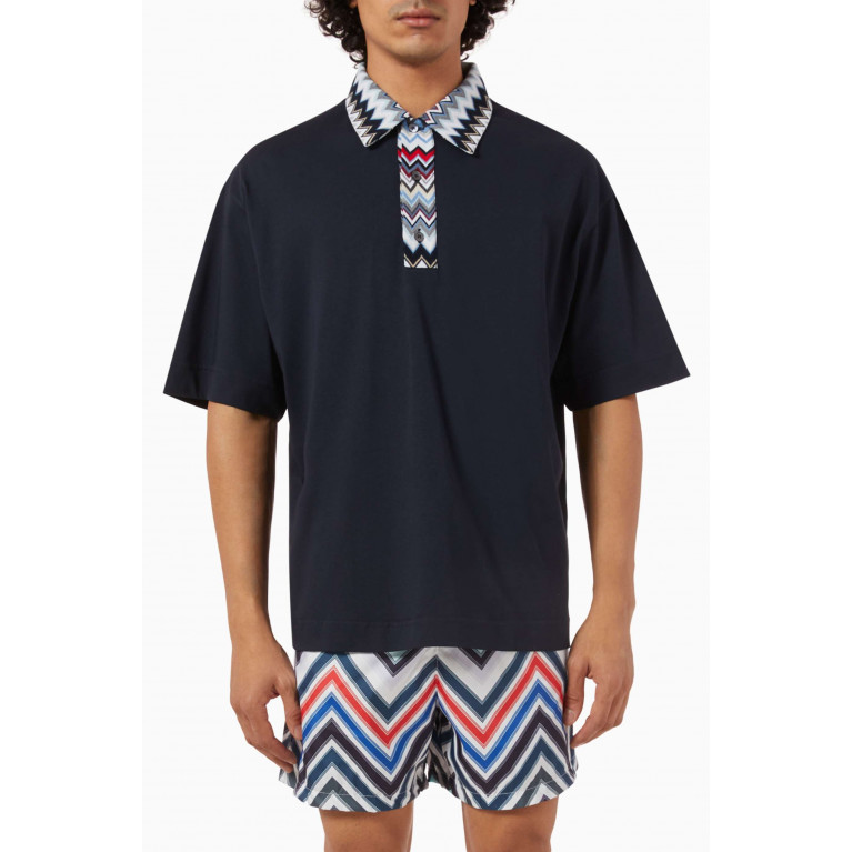 Missoni - Zig Zag Polo Shirt in Cotton Jersey