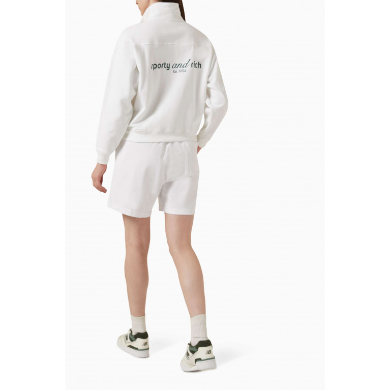 Sporty & Rich - Tank Quarter-zip Sweatshirt in Cotton