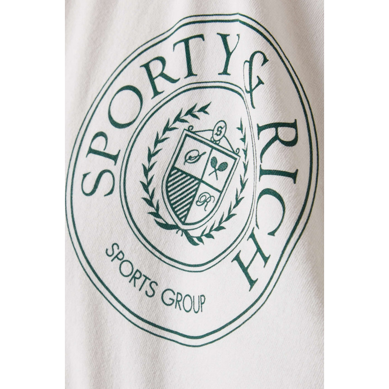 Sporty & Rich - Connecticut Crest T-shirt in Cotton-jersey
