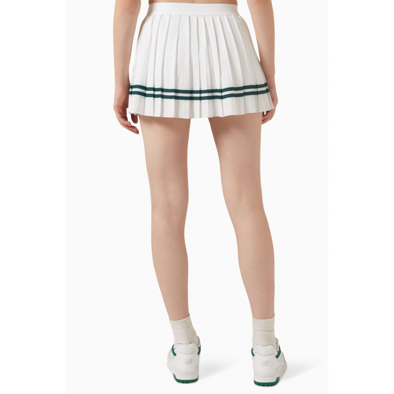 Sporty & Rich - Classic Logo Pleated Mini Skirt