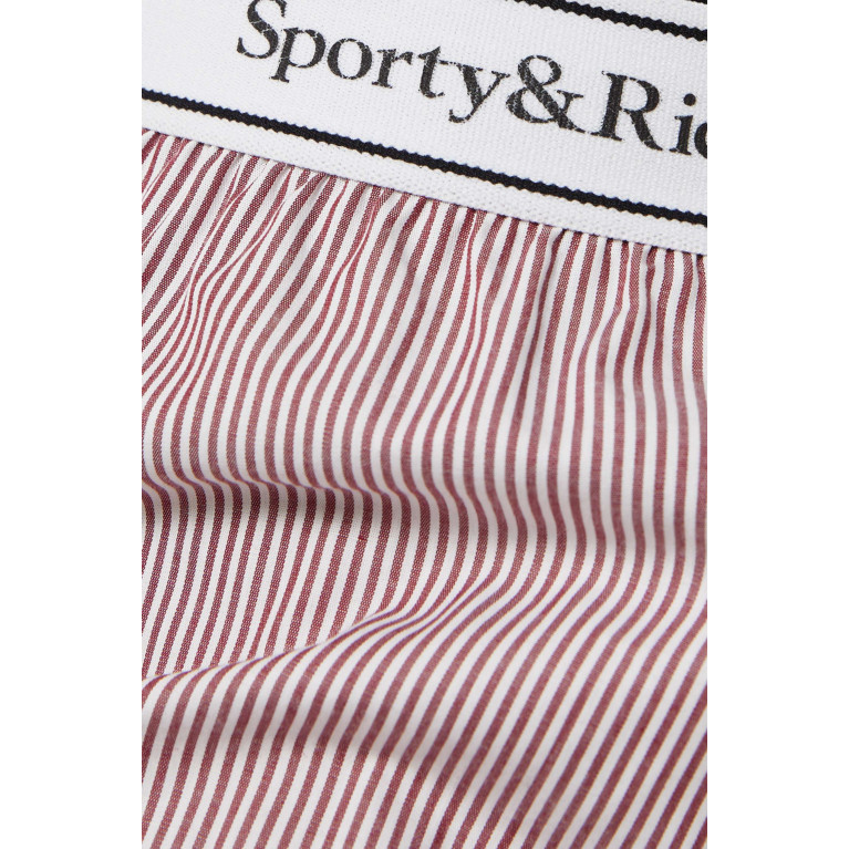 Sporty & Rich - Serif Utility Boxer Shorts in Cotton-poplin