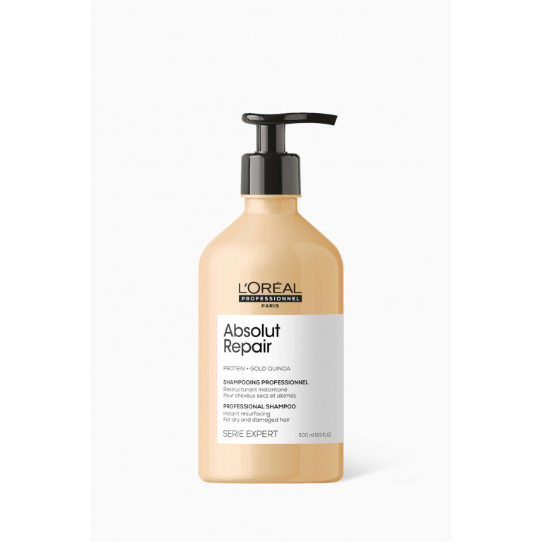 L’Oréal Professionnel - Absolut Repair Shampoo with Protein and Gold Quinoa for Dry and Damaged Hair, 500ml