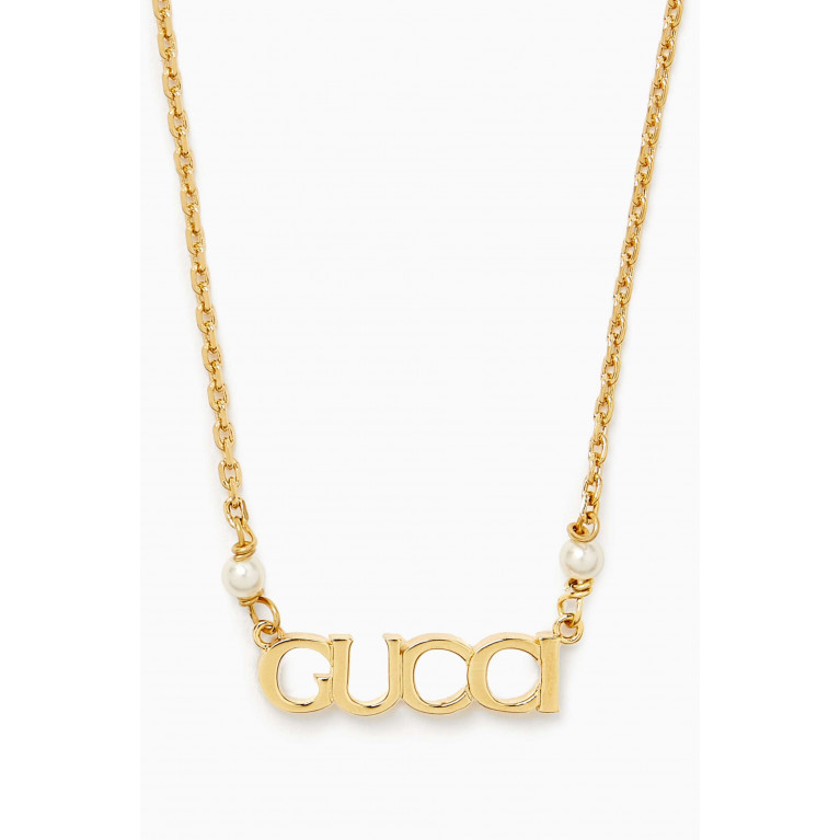 Gucci - 'GUCCI' Letter Necklace in Metal