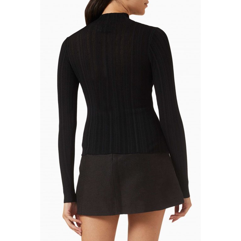 Aje - Wave Hardware Rib-knit Top in Viscose