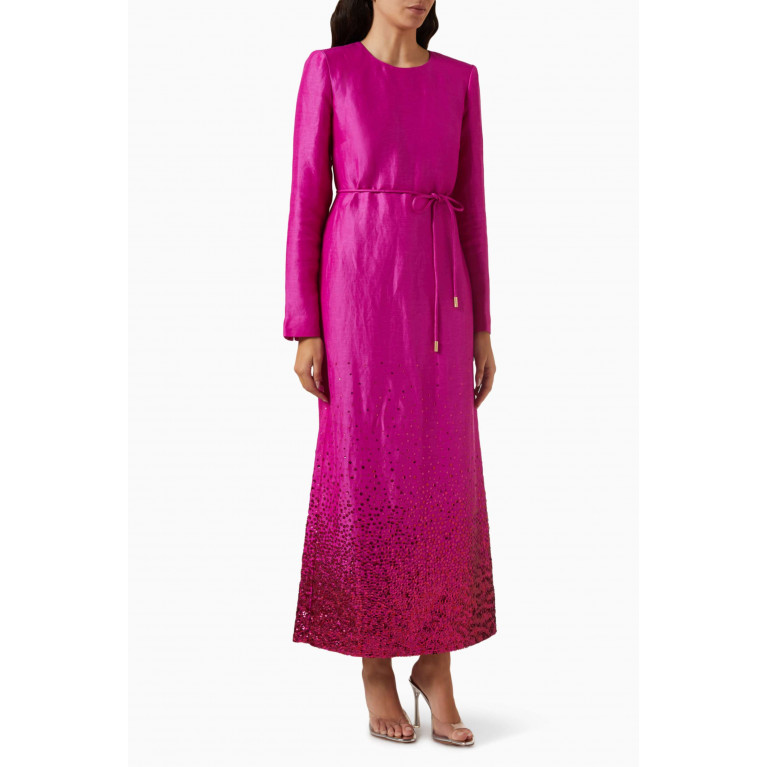 Aje - Reflection Sequin-embellished Maxi Dress in Linen-viscose