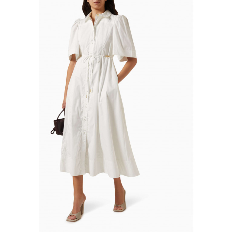 Aje - Pivotal Tie-front Midi Dress in Cotton