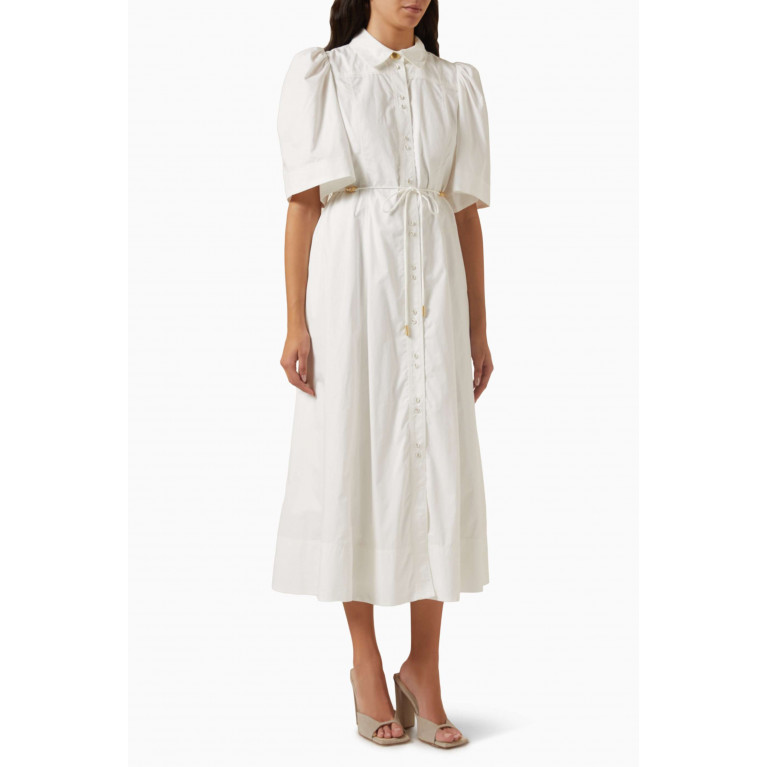 Aje - Pivotal Tie-front Midi Dress in Cotton