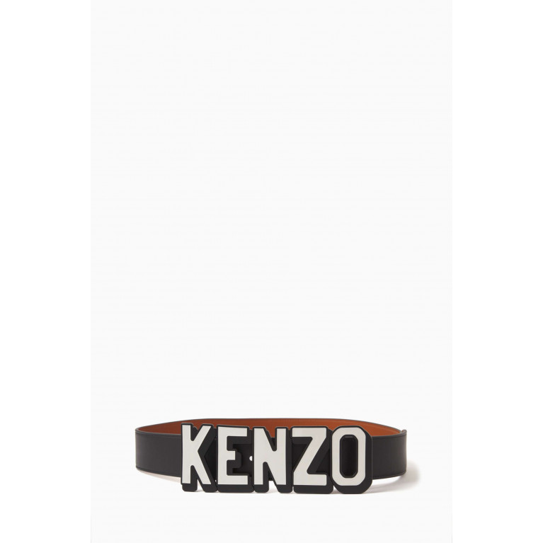 Kenzo - Logo Buckle Reversible Belt in Leather