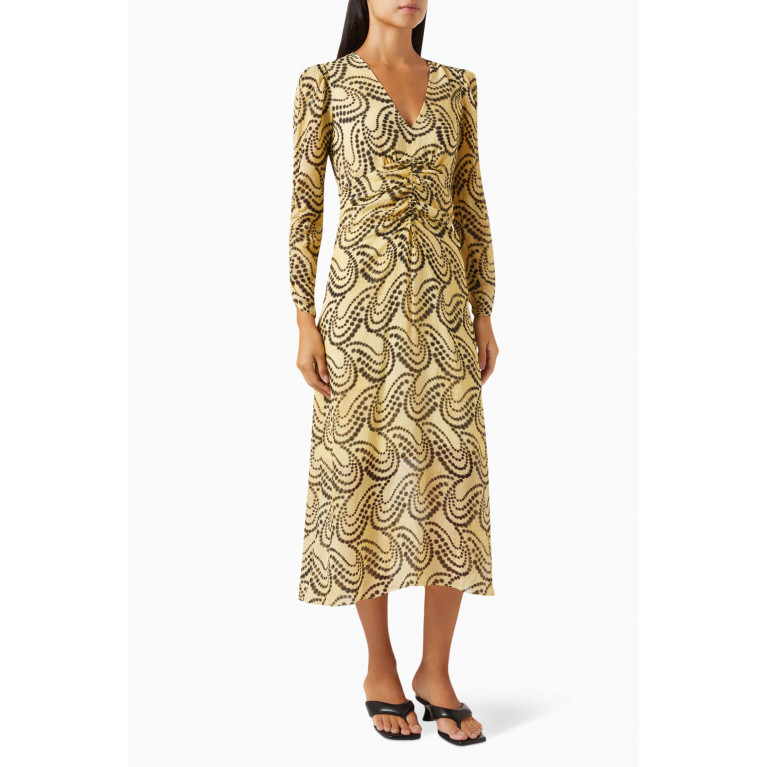 Sandro - Tannya Paisley Print Woven Midi Dress in Polyester