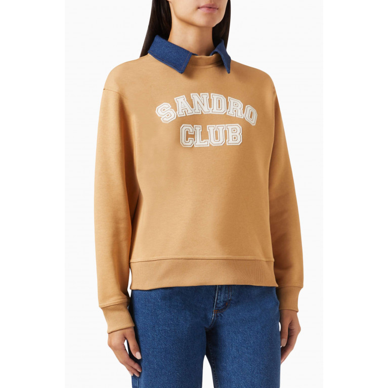 Sandro - August Sandro Club Sweatshirt in Cotton-Blend
