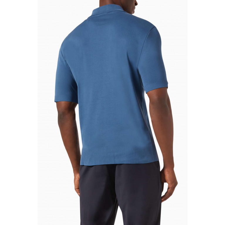 Sandro - Ribbed Polo Shirt in Cotton