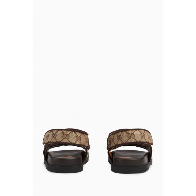 Gucci - Double G Sandals in Original GG Canvas