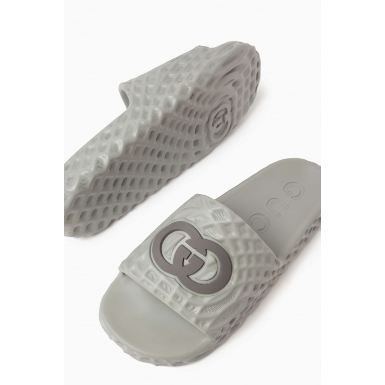 Gucci - Casual Interlocking GG Slides in Rubber