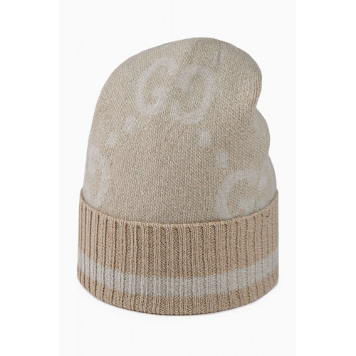 Gucci - GG Lamé Jacquard Hat in Cashmere