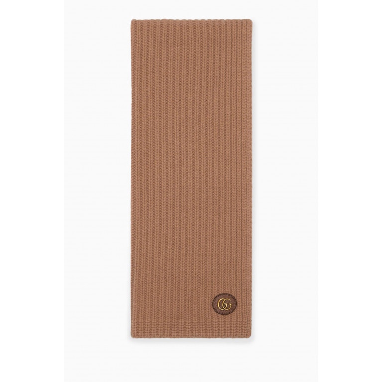 Gucci - Double G Long Scarf in Ribbed-knit