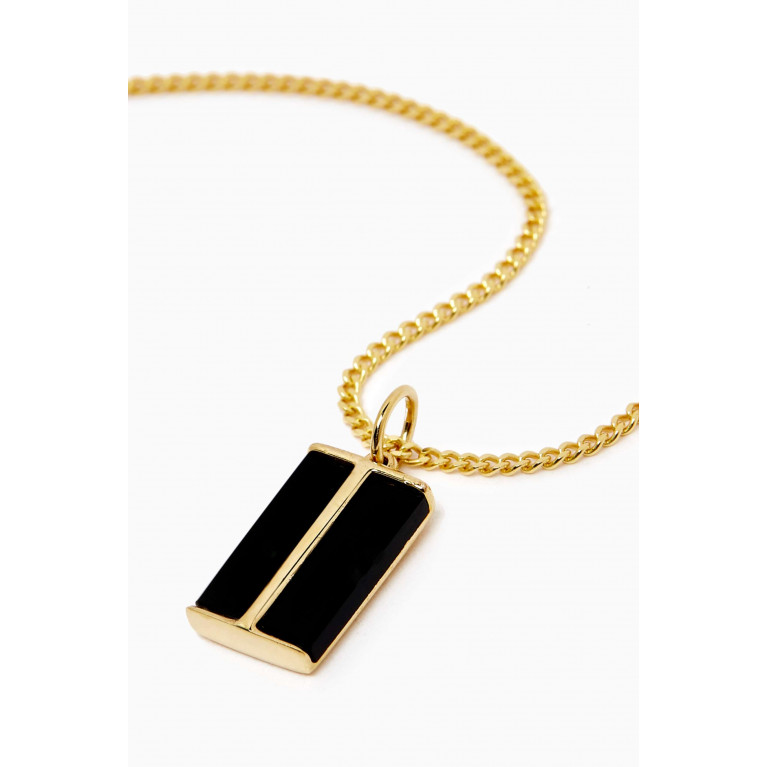 Miansai - Duo Onyx Pendant Necklace in Gold Vermeil