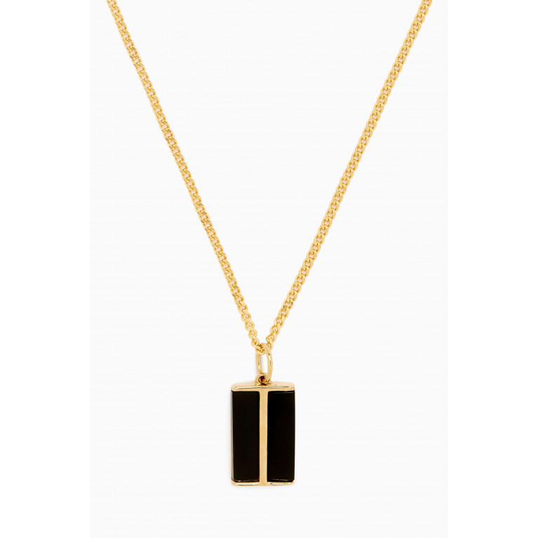 Miansai - Duo Onyx Pendant Necklace in Gold Vermeil