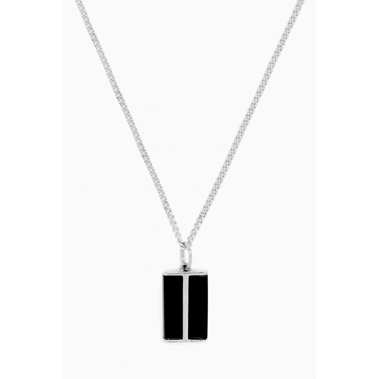 Miansai - Duo Onyx Pendant Necklace in Sterling Silver