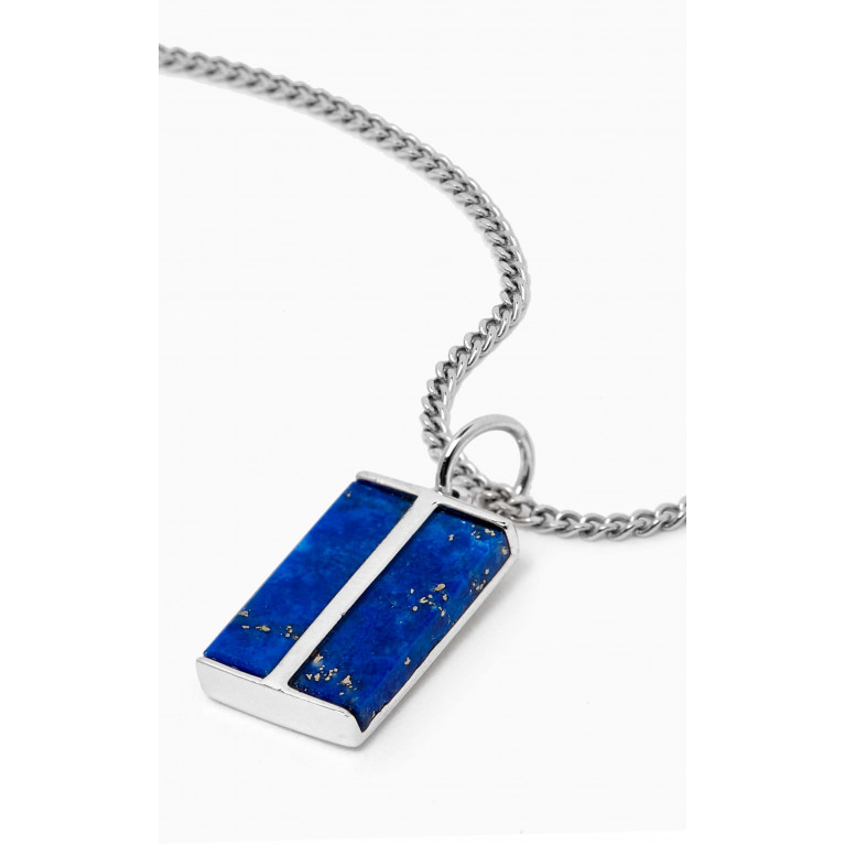 Miansai - Duo Lapis Pendant Necklace in Sterling Silver