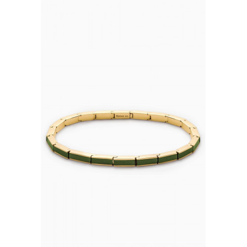 Miansai - Aventurine Line Bracelet in Gold Vermeil