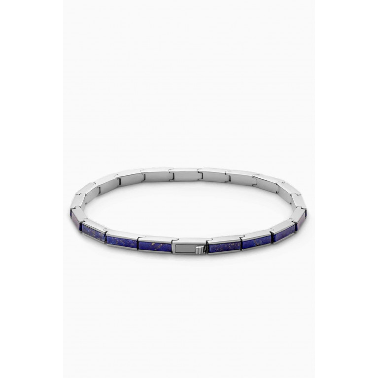 Miansai - Line Lapis Bracelet in Sterling Silver